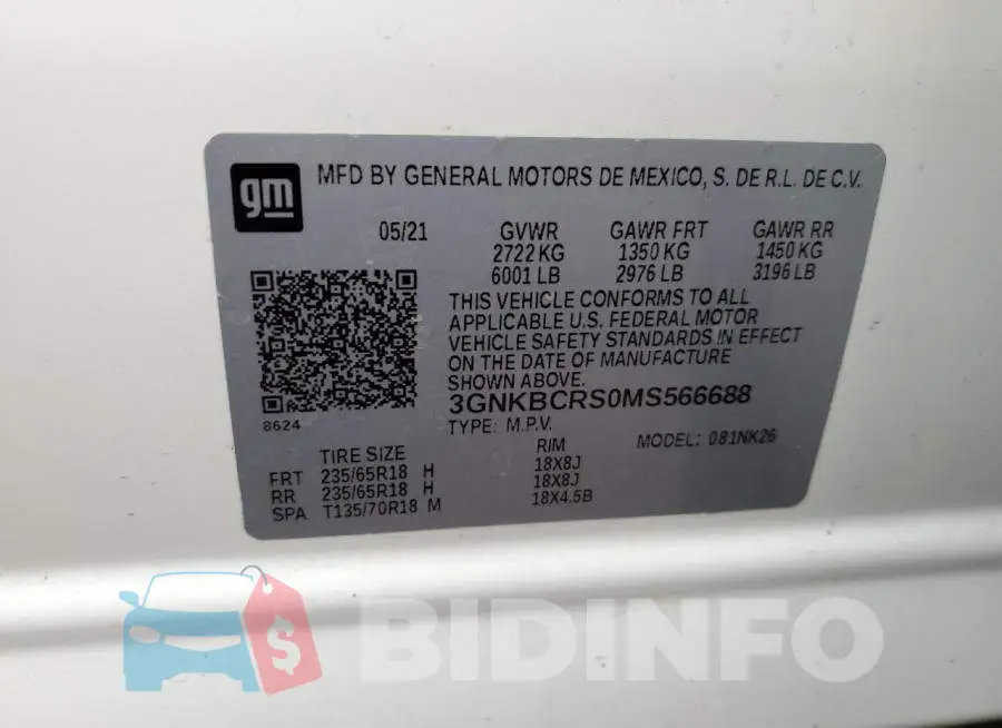 3GNKBCRS0MS566688 Photo# 14