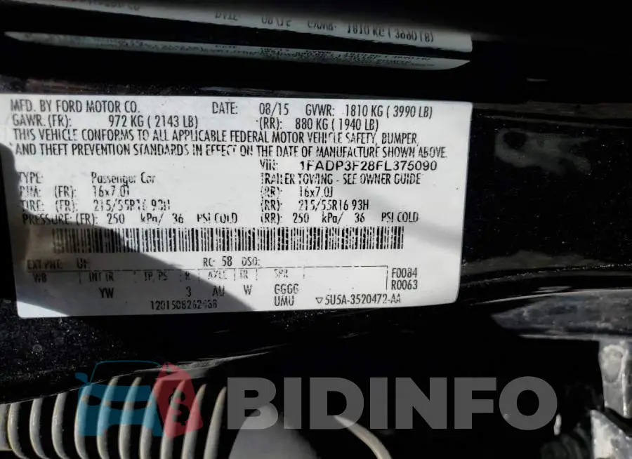 1FADP3F28FL375090 Photo# 12