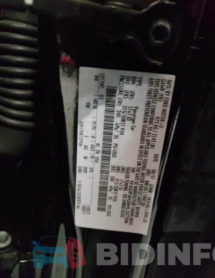 1FADP3H28HL327296 Photo# 13