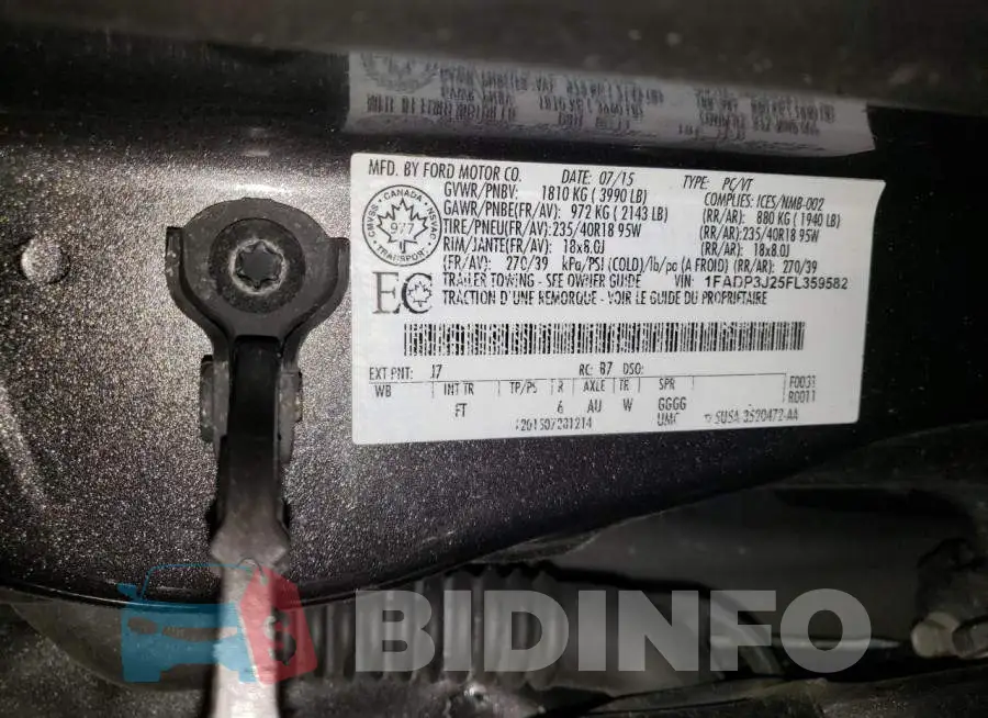 1FADP3J25FL359582 Photo# 12