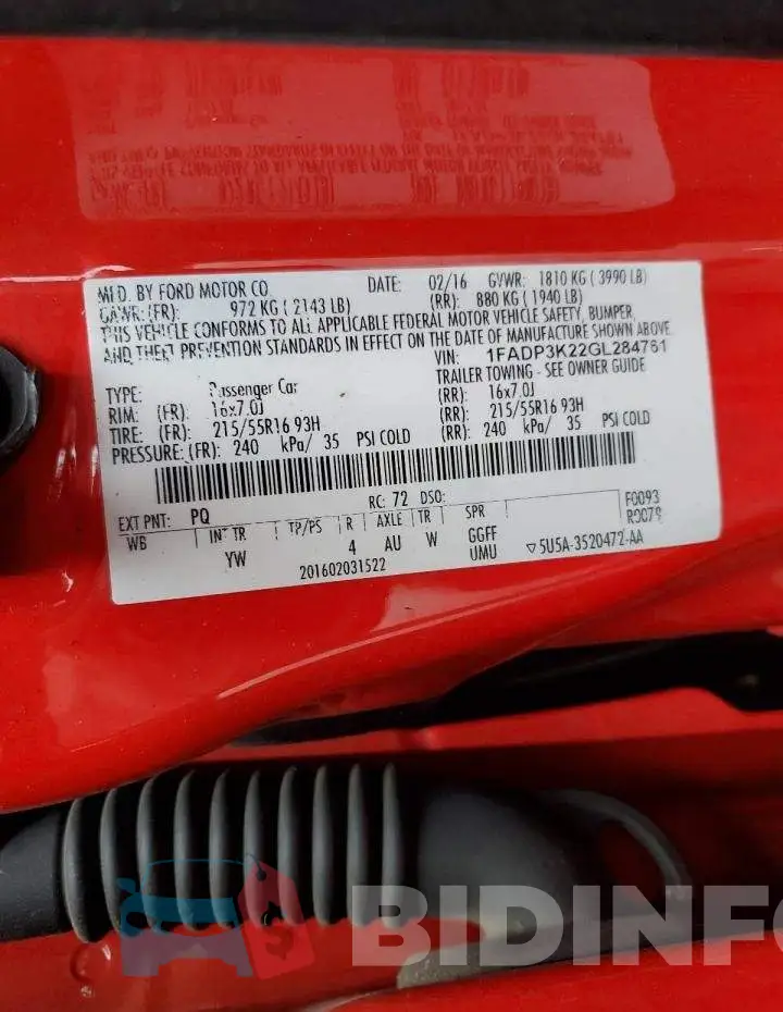 1FADP3K22GL284761 Photo# 12