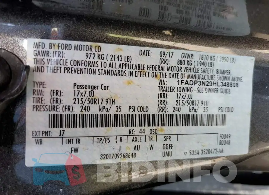 1FADP3N29HL348808 Photo# 13