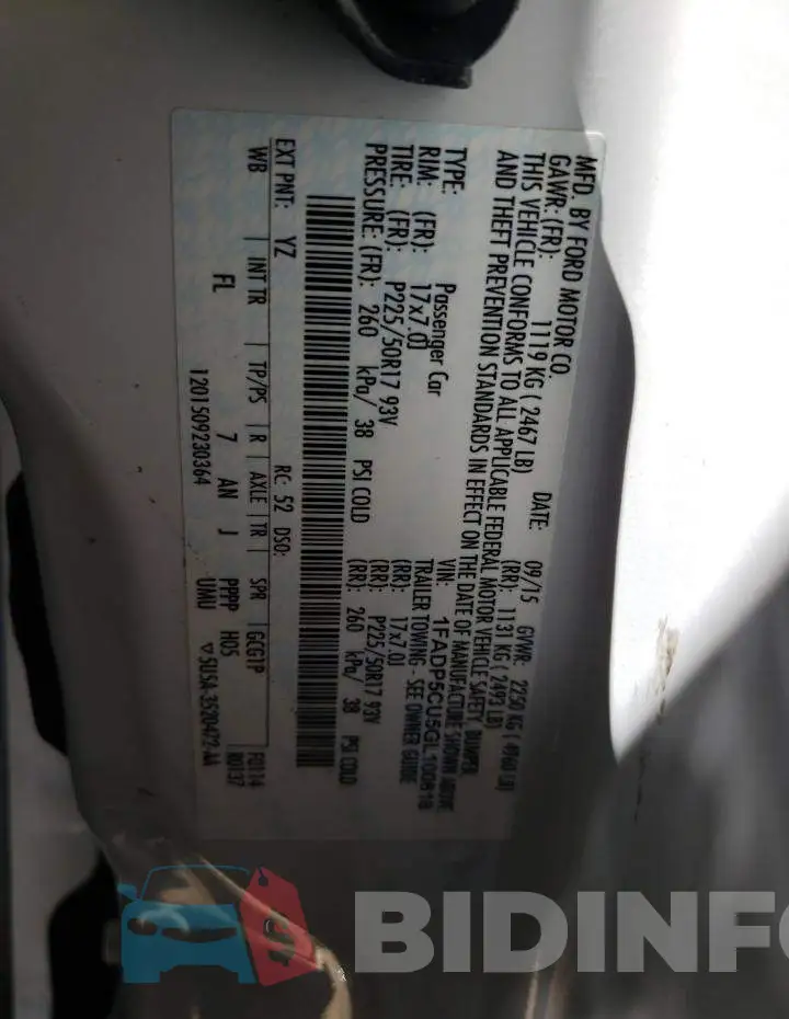 1FADP5CU5GL100618 Photo# 12