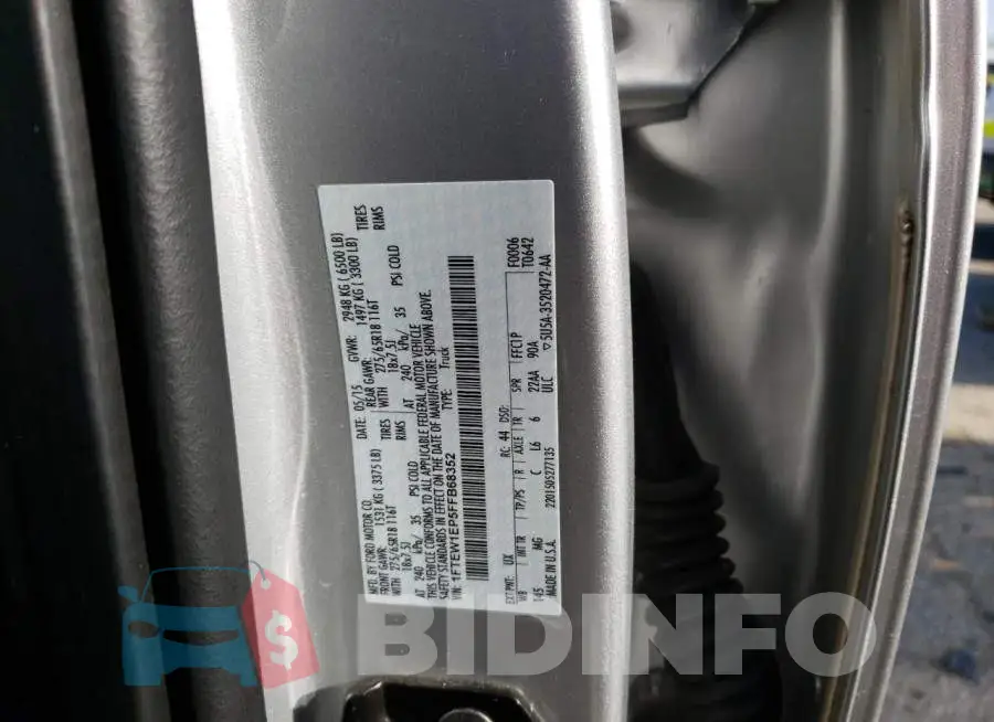 1FTEW1EP5FFB68352 Photo# 12
