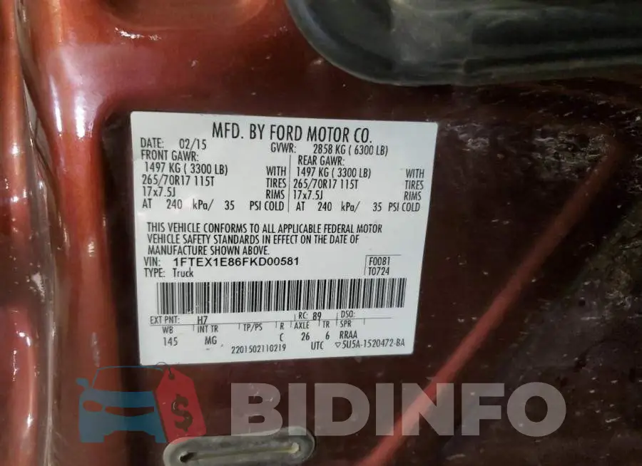 1FTEX1E86FKD00581 Photo# 12