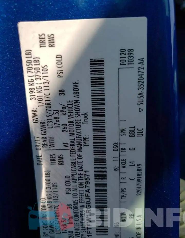 1FTFW1RG0JFA79571 Photo# 12