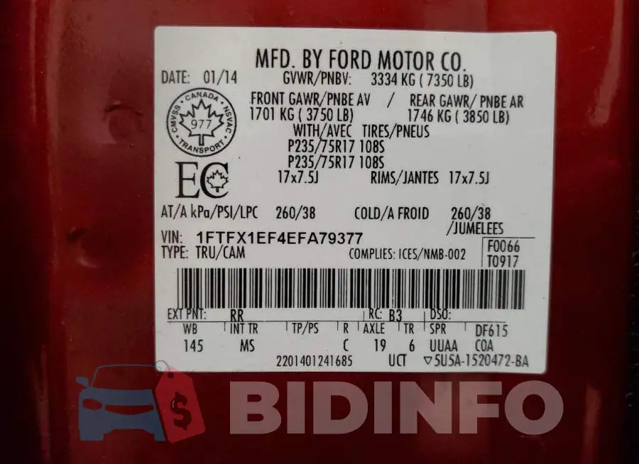 1FTFX1EF4EFA79377 Photo# 12