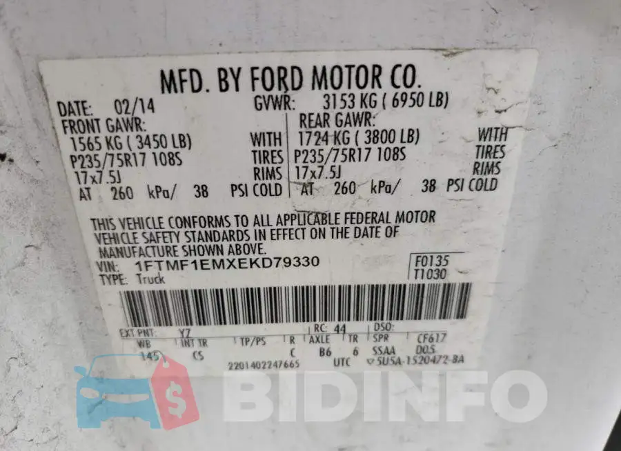 1FTMF1EMXEKD79330 Photo# 12