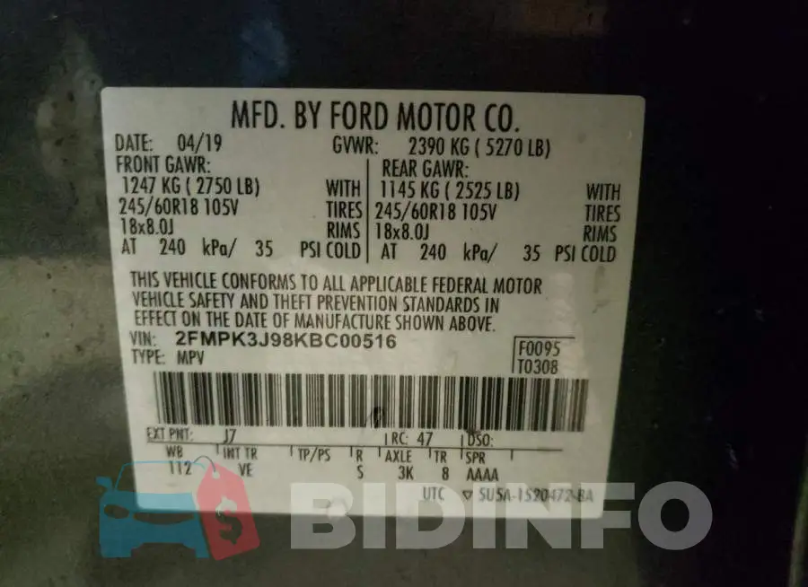 2FMPK3J98KBC00516 Photo# 13