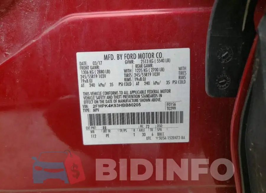 2FMPK4K93HBB80205 Photo# 13