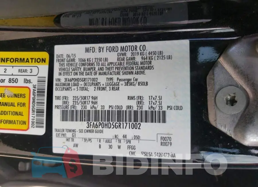 3FA6P0HD5GR171002 Photo# 12