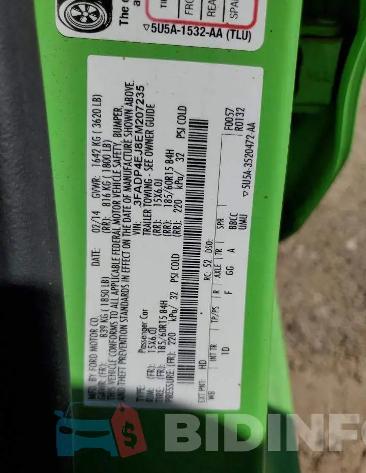 3FADP4EJ8EM207235 Photo# 13