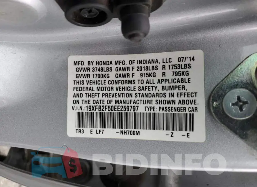 19XFB2F50EE259797 Photo# 12