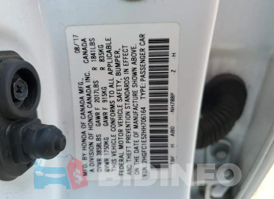 2HGFC1E52HH706164 Photo# 12