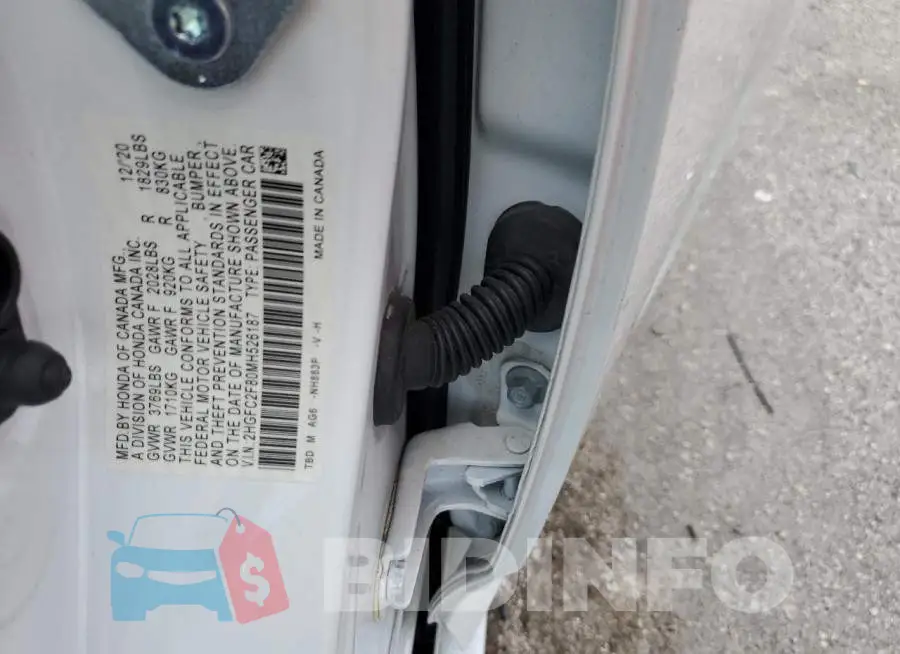 2HGFC2F80MH526187 Photo# 13