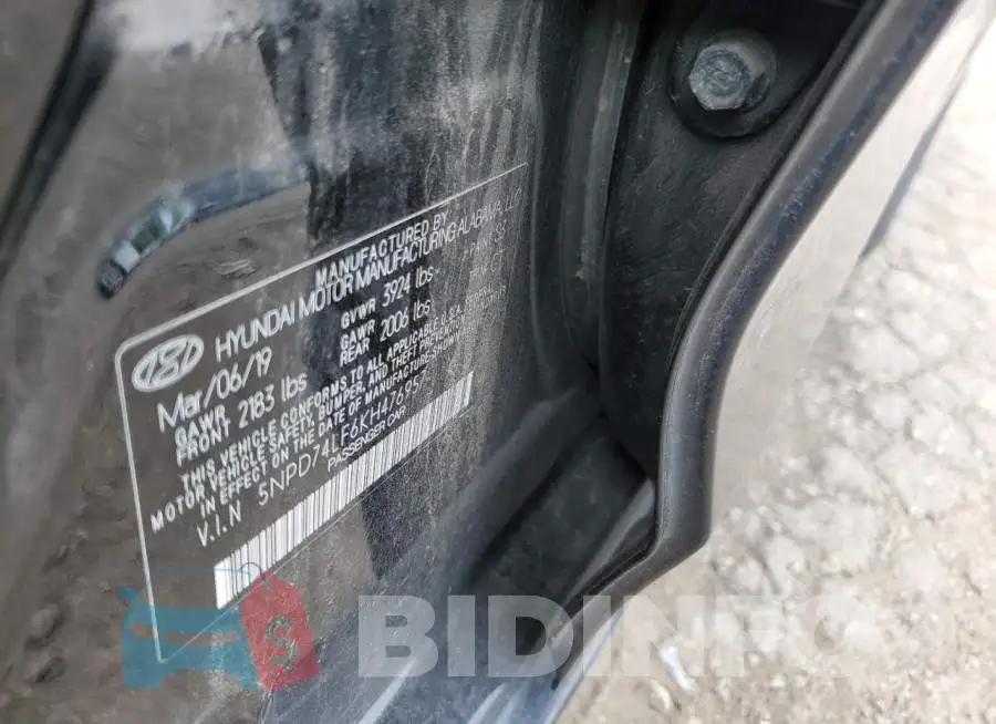 5NPD74LF6KH476957 Photo# 13