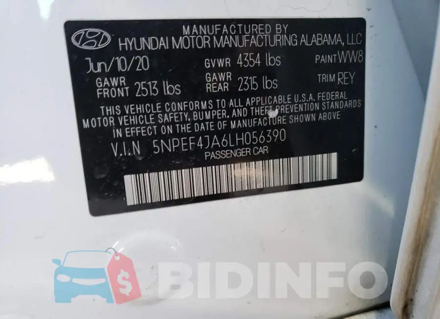 5NPEF4JA6LH056390 Photo# 12