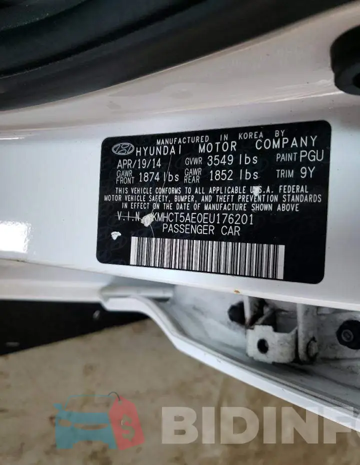 KMHCT5AE0EU176201 Photo# 12
