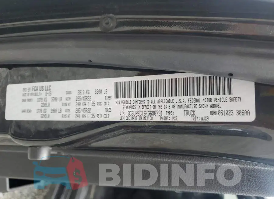 3C6JR6CT6FG698791 Photo# 12