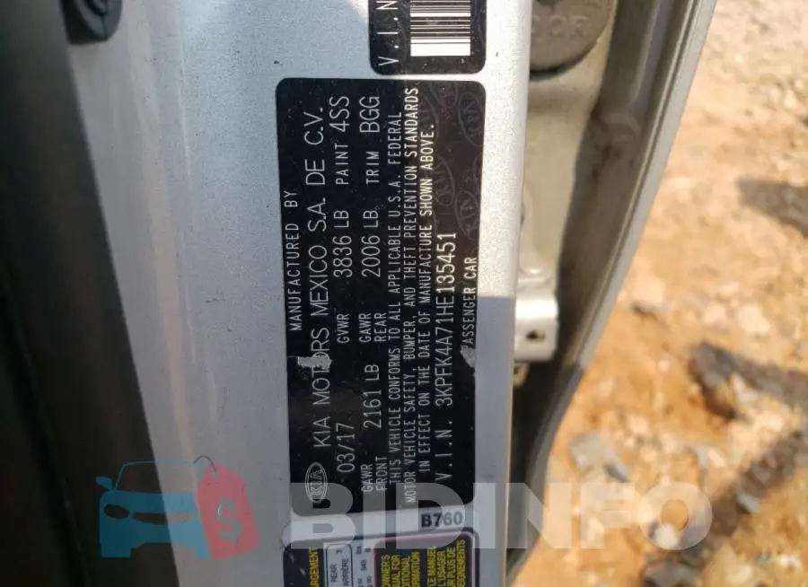 3KPFK4A71HE135451 Photo# 13