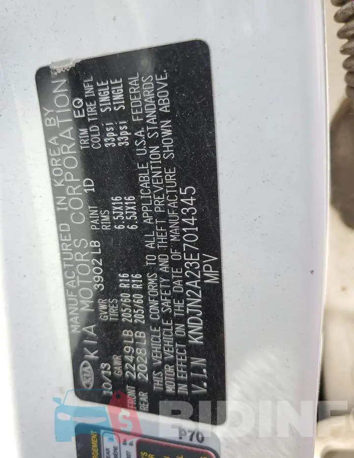 KNDJN2A23E7014345 Photo# 12