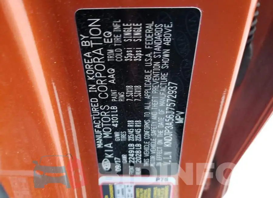 KNDJP3A56J7572937 Photo# 14