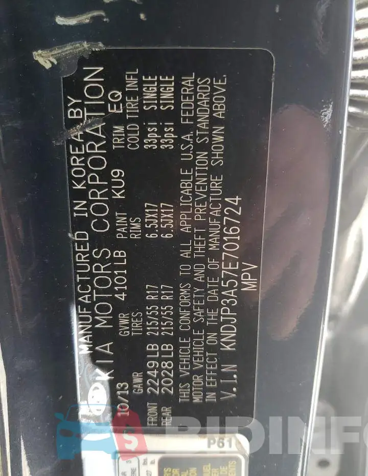 KNDJP3A57E7016724 Photo# 12