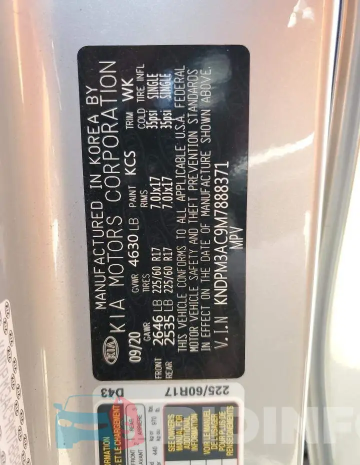 KNDPM3AC9M7888371 Photo# 12