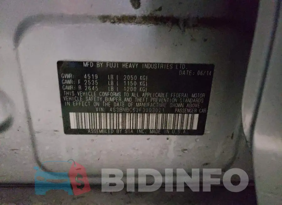4S3BNBC63F3003021 Photo# 12