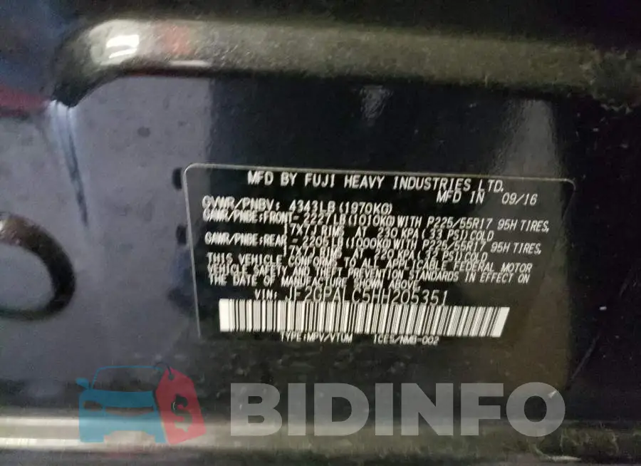 JF2GPALC5HH205351 Photo# 12