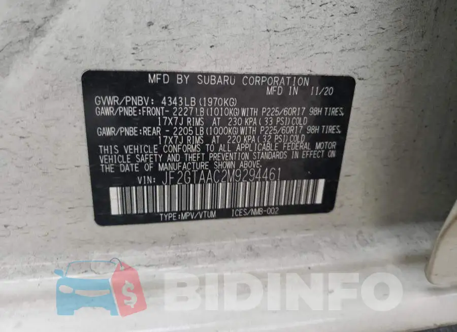 JF2GTAAC2M9294461 Photo# 12
