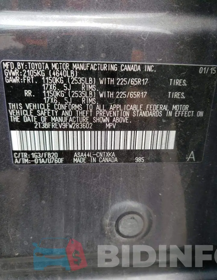 2T3BFREV9FW283602 Photo# 12