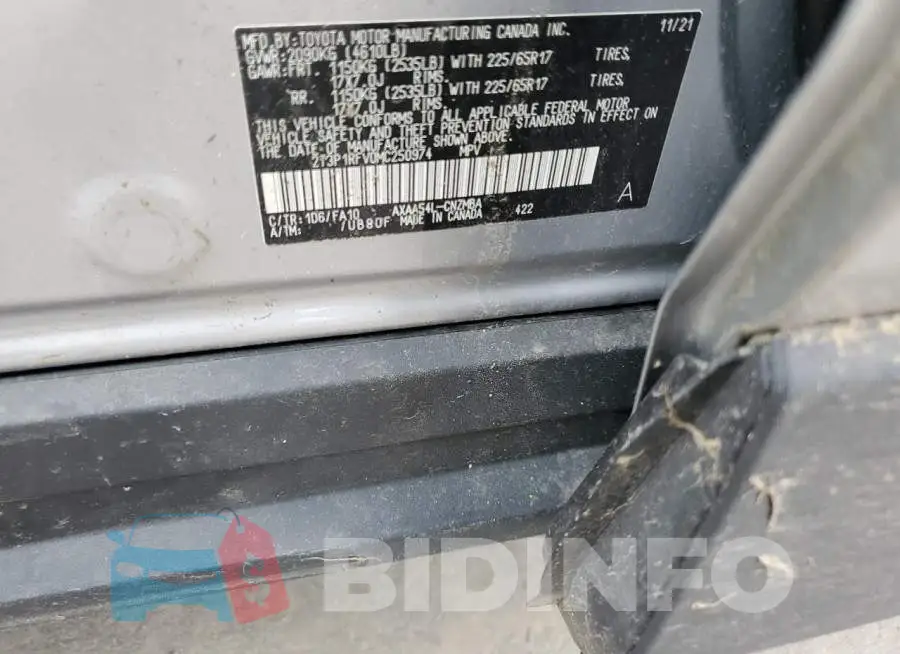 2T3P1RFV0MC250974 Photo# 13