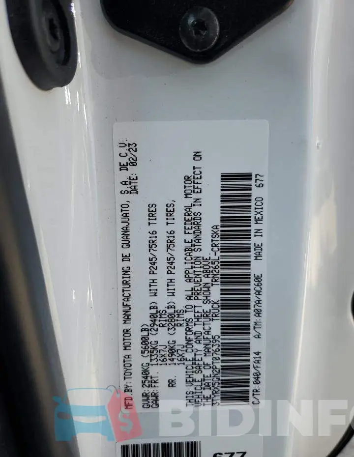 3TYRX5GN2PT076395 Photo# 12