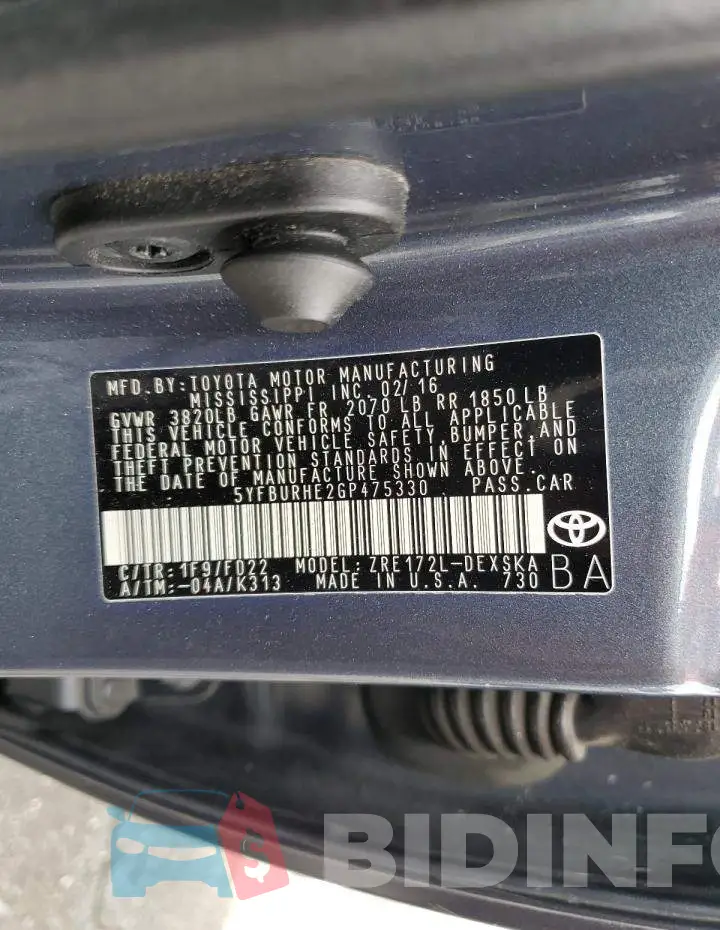5YFBURHE2GP475330 Photo# 13