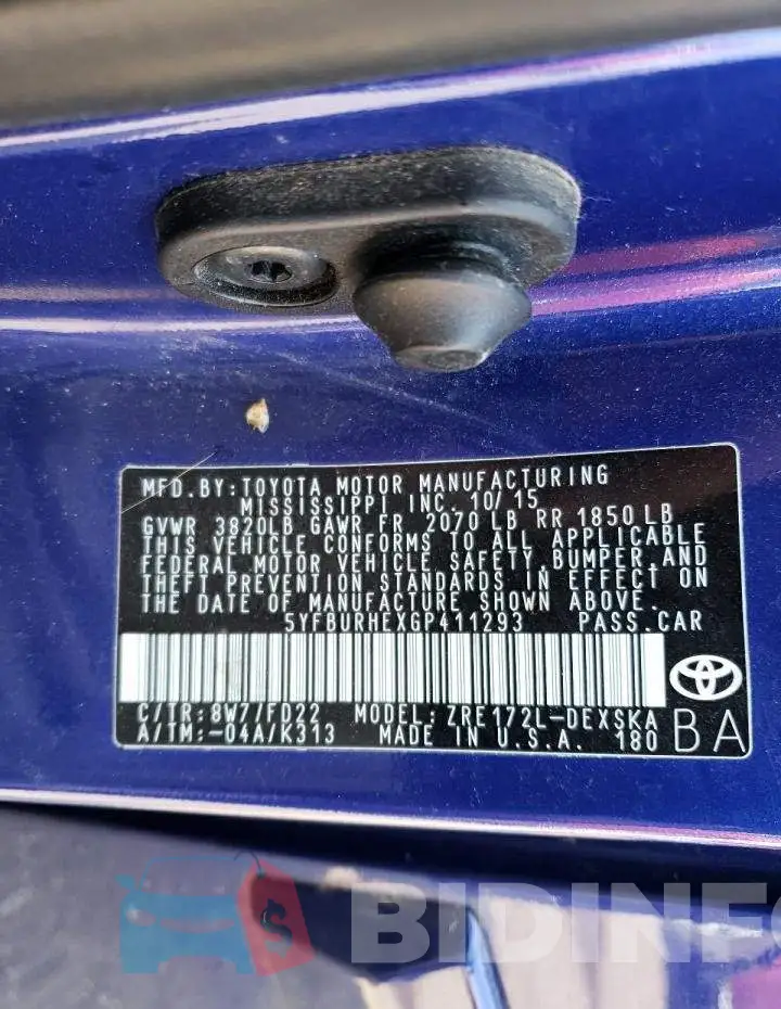 5YFBURHEXGP411293 Photo# 12