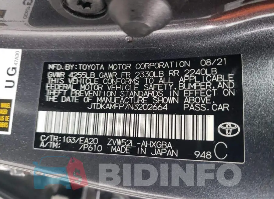 JTDKAMFP7N3202664 Photo# 12