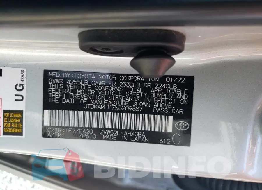 JTDKAMFP7N3209887 Photo# 14