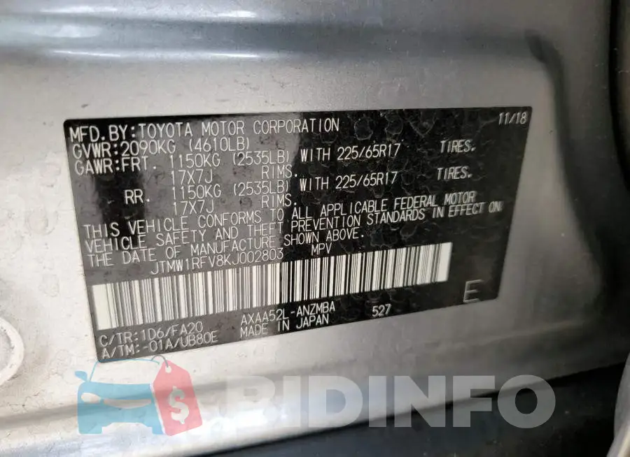 JTMW1RFV8KJ002803 Photo# 14