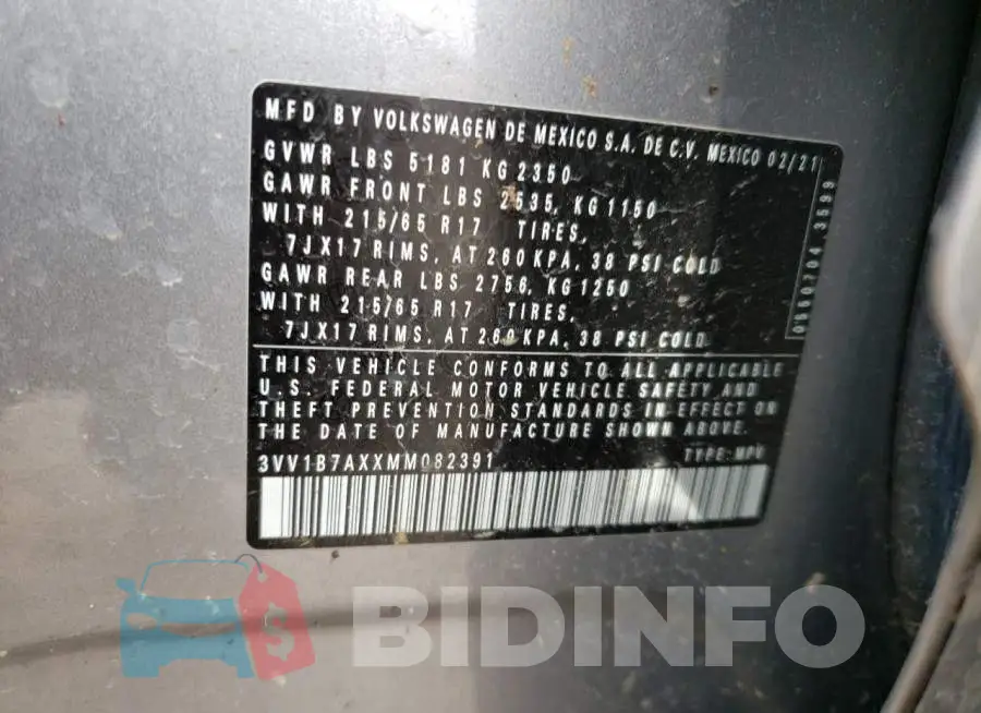 3VV1B7AXXMM082391 Photo# 12