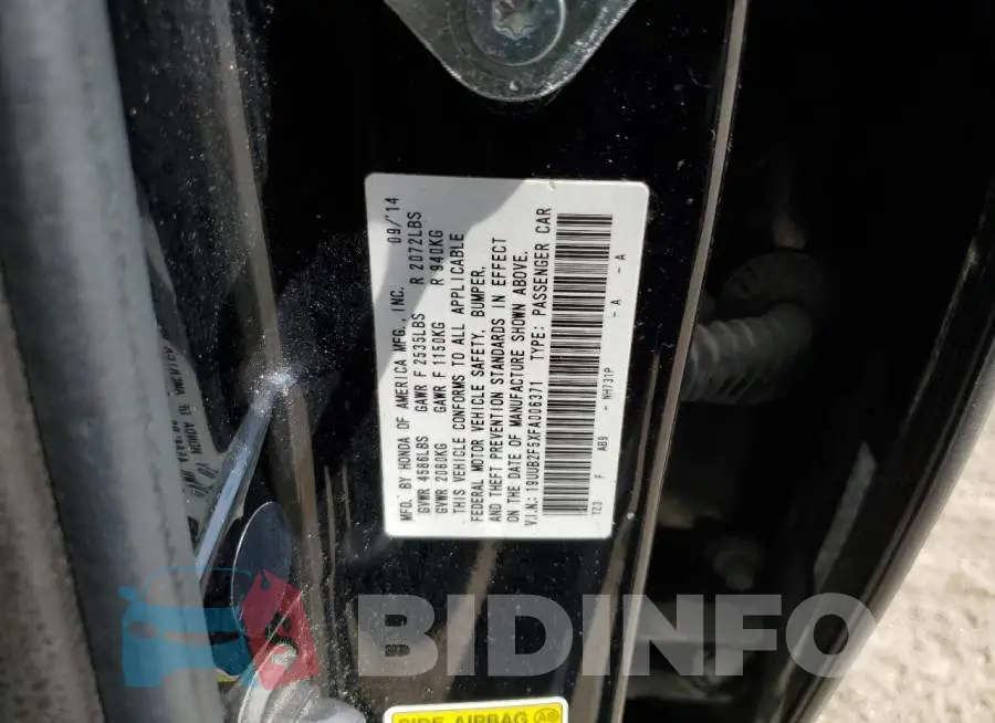 19UUB2F5XFA006371 Photo# 12