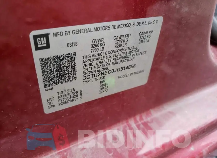 3GTU2NEC0JG514858 Photo# 12