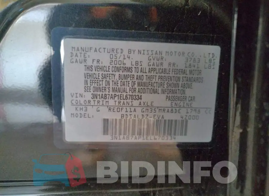 3N1AB7AP1EL670334 Photo# 12