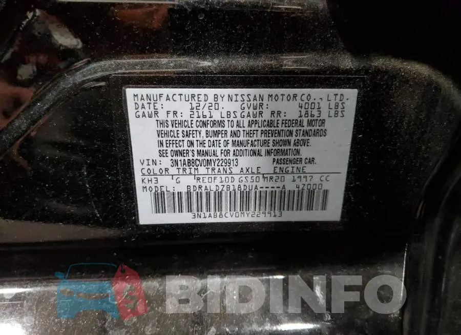 3N1AB8CV0MY229913 Photo# 12