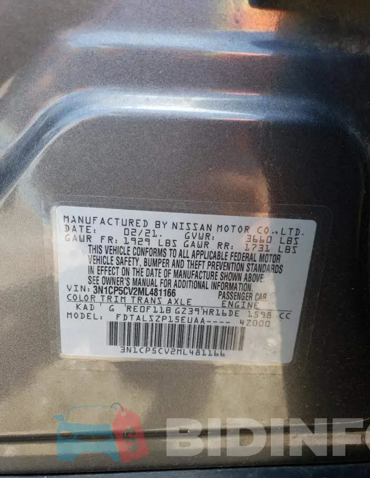 3N1CP5CV2ML481166 Photo# 12