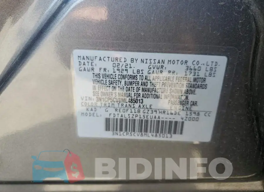 3N1CP5CV8ML485013 Photo# 13