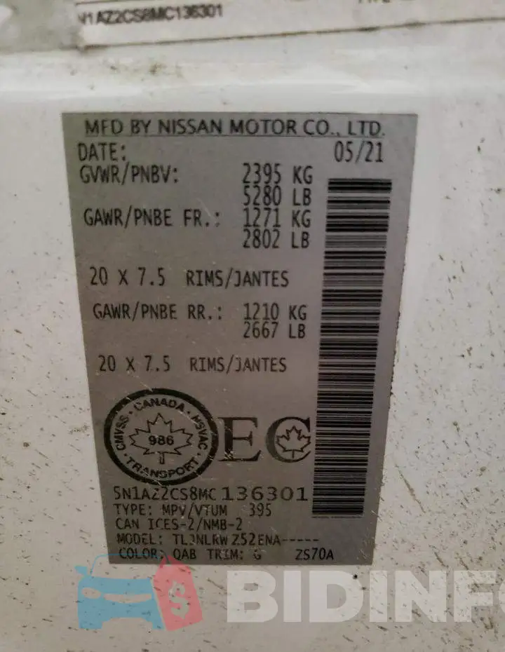5N1AZ2CS8MC136301 Photo# 12