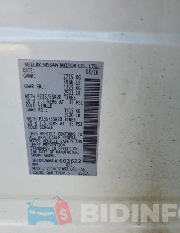 5N1DR2MM4HC603622 Photo# 13