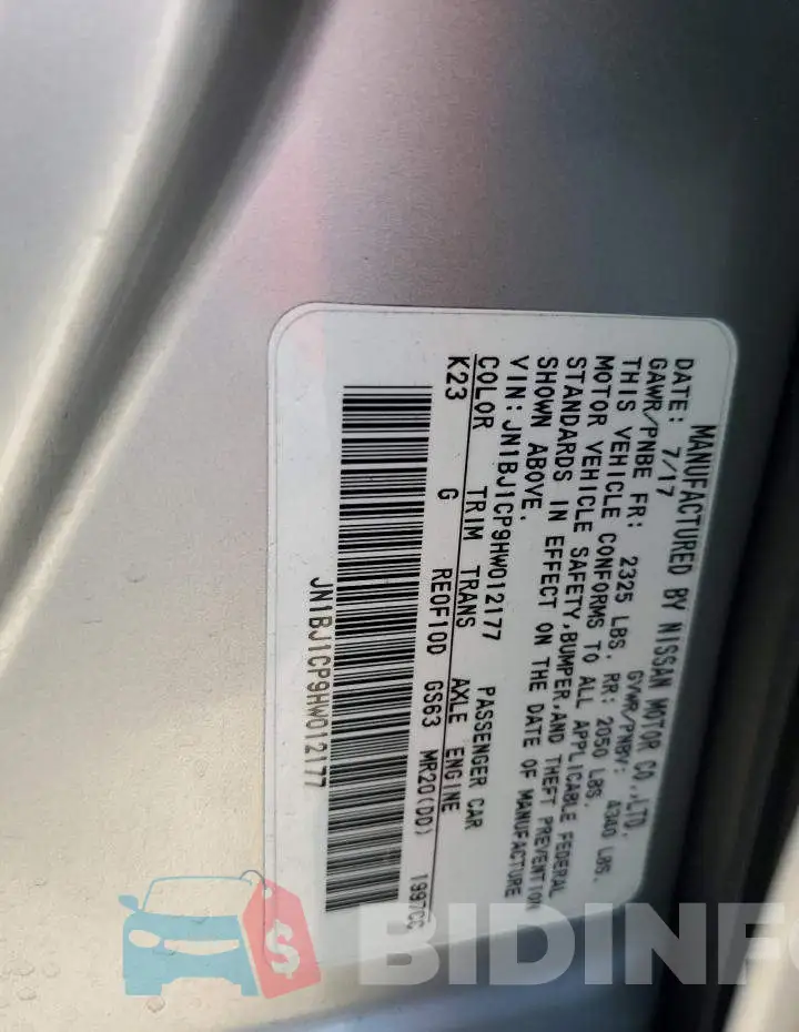 JN1BJ1CP9HW012177 Photo# 12
