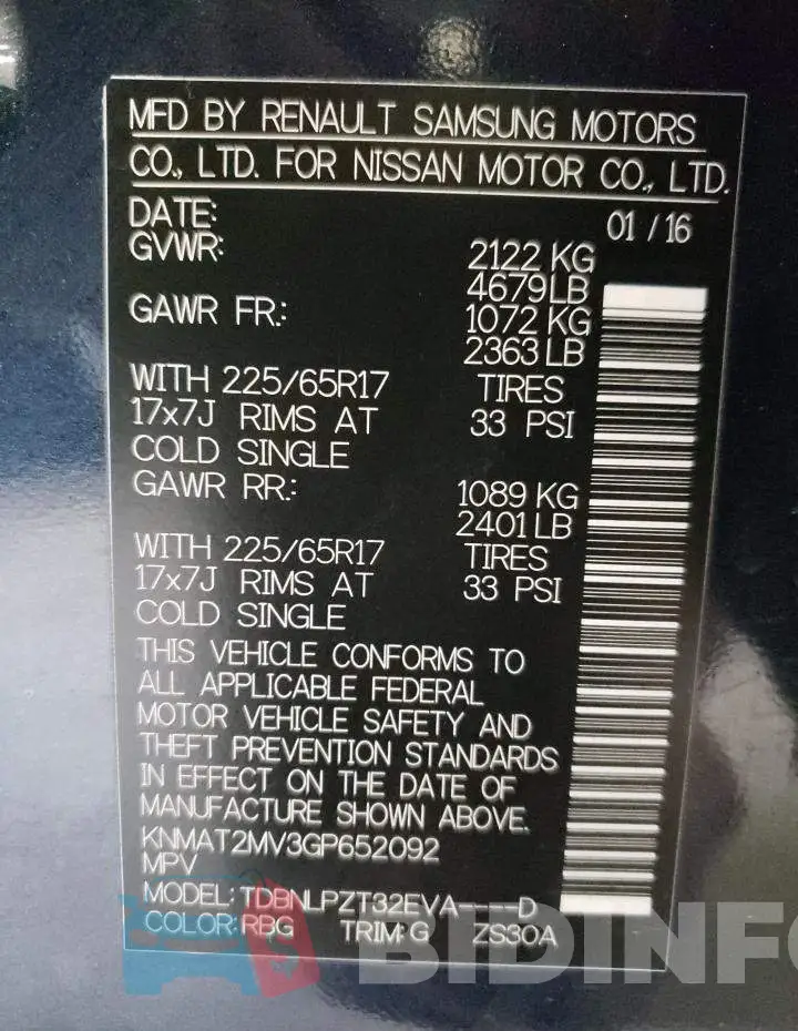 KNMAT2MV3GP652092 Photo# 13